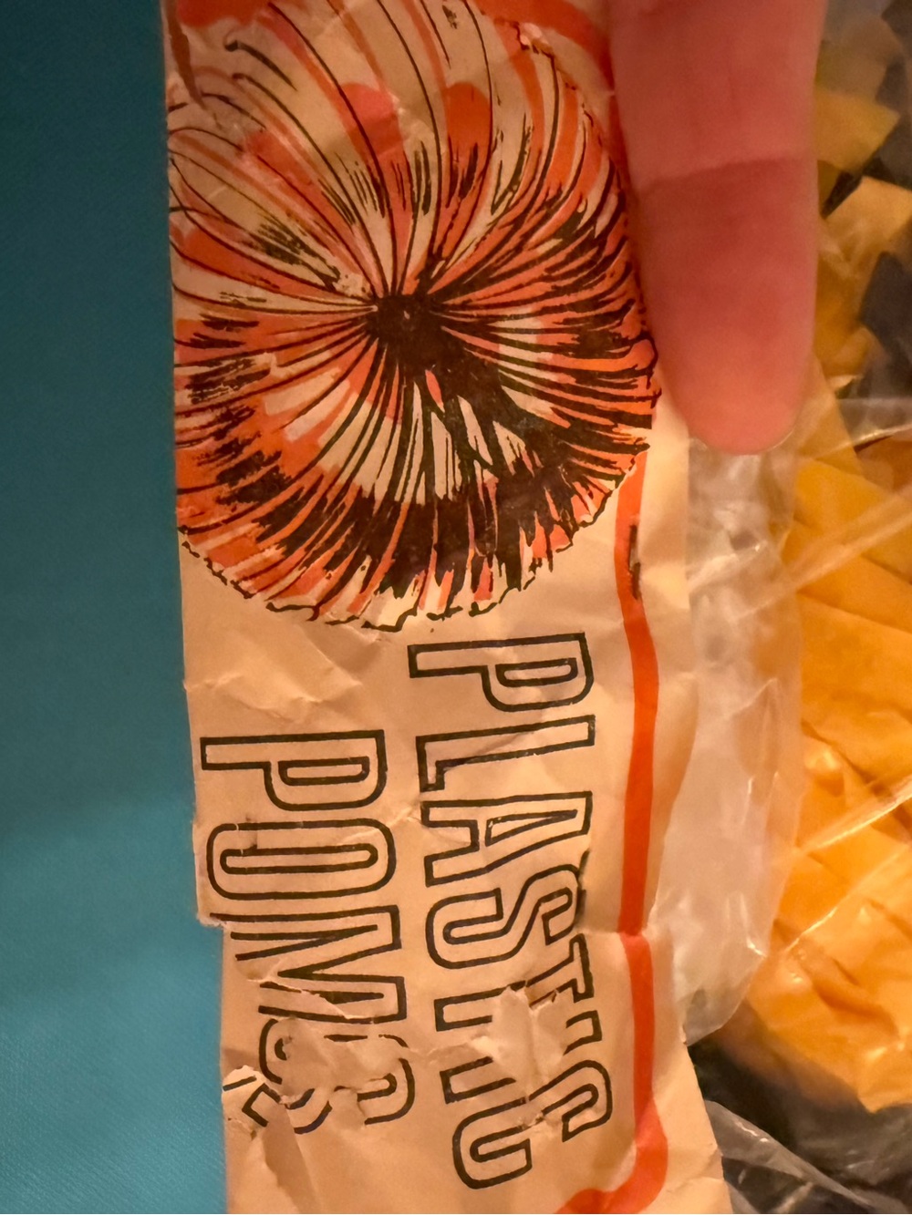 Vintage 70’s Pom-Poms  -  found stored at my moms. Black and gold (yellow)